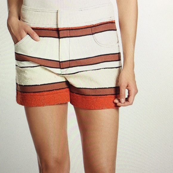 Derek Lam 10 Crosby Striped Shorts.